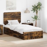 Cumpara ieftin Cadru de pat Stejar fumuriu 90 x 190 cm Lemn prelucrat