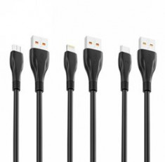 Cablu pentru incarcare 6A Quick Charge si transfer date compatibil Lighting (Iphone) COD: XO-NB185-IP foto