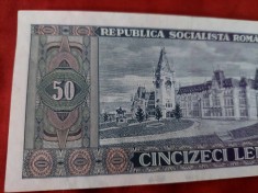 Bancnota 1966,bancnota veche ROMANEASCA CINCIZECI LEI-50 LEI-Alexandru Ioan Cuza