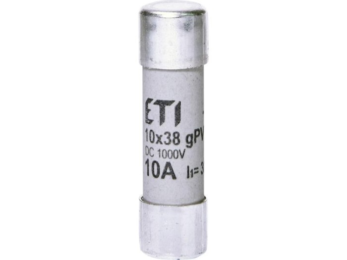 Siguranta fuzibila voltaica 10A CH10X38 gPV 1000V Eti 002625075