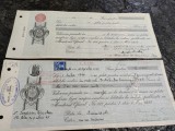 Lot Cambie, Bilet la Ordin, Timbru Sec, 1940, semnat Nic Ionescu Cristea, rar