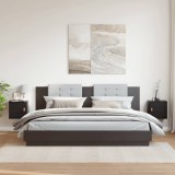 Gossi dulapuri de perete, 2 buc, negru, 31,5x30x30 cm, lemn masiv pin