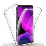 Cumpara ieftin Husa Silicon iPhone 11 Pro Max 6.3 Ultra Thin 360 Fata+Spate Transparenta