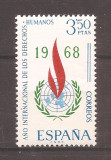 Spania 1968 - Anul Internațional al Drepturilor Omului, MNH, Nestampilat