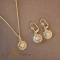 Set placat cu aur - 3 piese - model dantelat