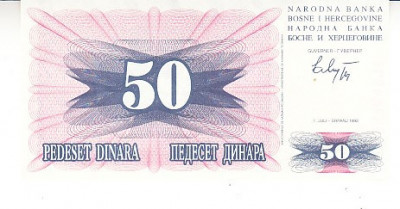 M1 - Bancnota foarte veche - Bosnia si Hertegovina - 25 dinari - 1992 foto
