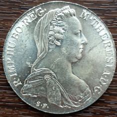 (A1093) MONEDA DIN ARGINT AUSTRIA - 1 THALER 1780 SF, MARIA THERESIA, REBATERE