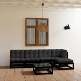 vidaXL Set mobilier grădină cu perne, 6 piese, lemn masiv pin 3076573