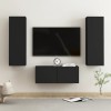VidaXL Set comode TV, 3 buc., negru, PAL