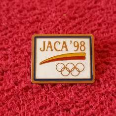 Insigna OLIMPICA - Jocurile Olimpice de Iarna JACA 1998 (Spania)