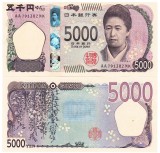 Japonia 5 000 5000 Yenn 2024 P-108 UNC