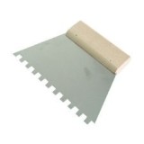 Spatula Inox Dintata Cu Maner Lemn 250/8Mm