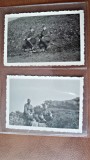 Set de 2 fotografii, militari la odihna, anii 50
