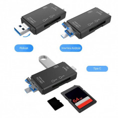 Cititor de carduri micro sd, usb 3.0, Tip C, TF, OTG, 6 in 1