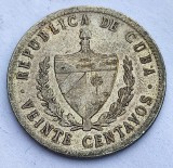388. Moneda Cuba 20 centavos 1949 (Argint 0.900)