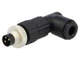 Conector M8 Tată Pin 3 Unghi 90&deg; pe Cablu IP67