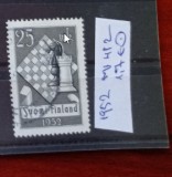 TS21 - Timbre serie Soumi-Finland - Finlanda - 1952 Mi412, Stampilat