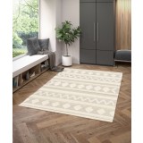 Covor Premium Belgian Model Richmond 15565-653, Marime 80 x 150 cm, Bej, Crem, Antialergic, Polipropilena, Living, Dormitor, Sufragerie, Birou