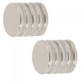 Set 10 magneti foarte puternici, gri, disc, simplu, 25 mm X 4 mm