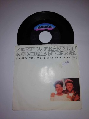 Aretha Franklin George Michael I knew you were.. single vinil vinyl 7&amp;rdquo; EX foto