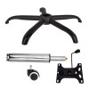 Set placuta balans metalica 26 x 15 cm, baza 64 cm, rolă universală cauciuc si cilindru piston, gaz, pentru scaune birou, argintiu, 35 cm