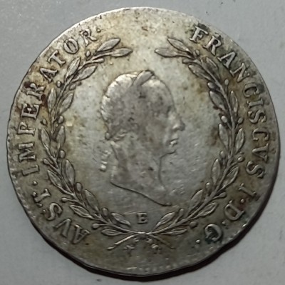20 Kreuzer 1826 E, Alba Iulia, Argint. foto