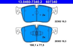 ATE 13.0460-7340.2 set placute frana,frana disc foto
