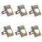 vidaXL Lămpi de perete LED de exterior, 6 buc., argintiu, 5 W, pătrat