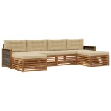 vidaXL Seturi de canapele cu pernă 6 pcs Lemn Solid de Acacia 3383681