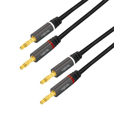 CABLU audio LOGILINK stereo (2 x 2.5 mm jack T/T), 3m, conectori auriti, negru &amp;quot;CA1210&amp;quot; (timbru verde 0.18 lei) foto
