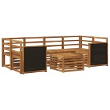 vidaXL Set de canapele de exterior 7 pcs natural Lemn Solid de Acacia 3384070