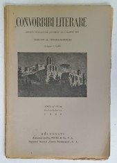 CONVORBIRI LITERARE , REVISTA FUNDATA DE &amp;#039; JUNIMEA &amp;#039; , ANUL 58 , OCTOMBRIE , 1926 foto