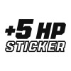 Sticker Auto , z+5HP, , Autocolant Tuning Amuzant ORACAL pentru Masini Sport