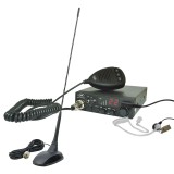 Statie Radio CB PNI Escort HP 8001L ASQ cu Antena PNI Extra 48, 40 canale AM/FM, ASQ reglabil, Antena 45cm