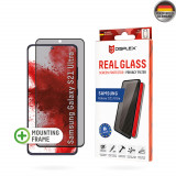 Cumpara ieftin Folie pentru Samsung Galaxy S21 Ultra 5G, Displex Real Glass Privacy Full Cover 3D, Black