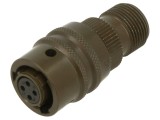 Conector militar Amphenol PT06A8-4S, 4 pini, 7,5A, 600V, drept, oliv