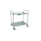Carucior servire din inox, cu 2 polite