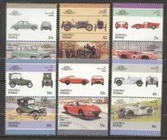 Tuvalu Nanumea 1986 Old cars 6 pairs MNH S.548