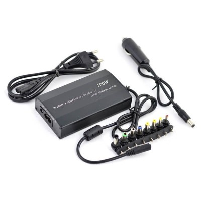 Incarcator de casa sau auto cu tensiune reglabila pentru laptop-uri elSales ELS-100, putere maxima 100 W, 8 foto