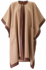 Capa dama Burberry cape with lambskin trim 8023662 A1420 Maro foto