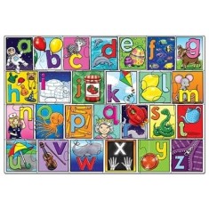 Puzzle de Podea in Limba Engleza Invata Alfabetul (26 Piese - Poster Inclus) - Big Alphabet Jigsaw foto