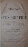 TRATAT DE STENOGRAPHIE PENTRU LIMBA ROMANA, 1891