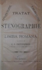 TRATAT DE STENOGRAPHIE PENTRU LIMBA ROMANA, 1891 foto