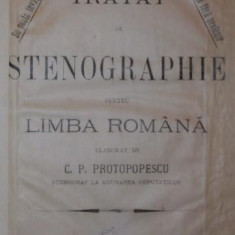 TRATAT DE STENOGRAPHIE PENTRU LIMBA ROMANA, 1891