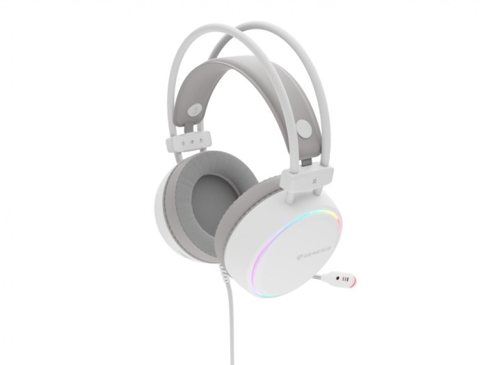 Casti cu fir Genesis Neon 613 G2 alb