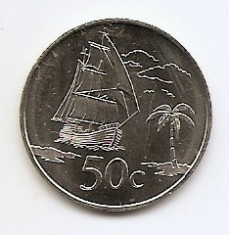 Tokelau 50 Cents 2017 - Elizabeth II (4th portrait) 25 mm, KM-New UNC !!! foto