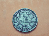 #62 1/2 Mark 1906 D Germania argint / 1/2 marca, Europa