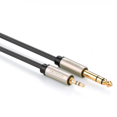 Cablu Ugreen Cablu Audio TRS Mini Jack 3.5mm - Jack 6.35mm 1m Gri 10625-UGREEN foto