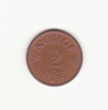 Norvegia 2 &Oslash;re 1954- Haakon VII, cea mai rară din serie., Europa, Bronz