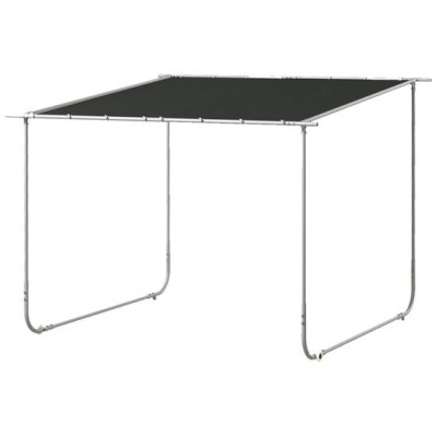 Pavilion pentru gradina/terasa, cu roti, cadru metalic, pliabil, negru, 3.02x3.02x2.5 m foto